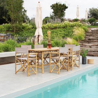 Tavolo da Giardino in Bamboo Stile Orientale 200cm