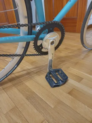 Bicicleta Fixie Azul medidas del cuadro alto 50x55