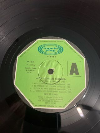 Vinilo Carlos Cano - A la luz de los cantares