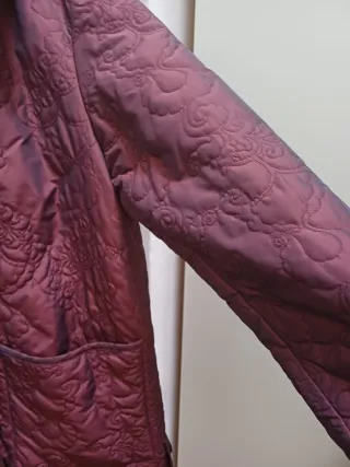 Giacca trapuntata leggera color bordeaux