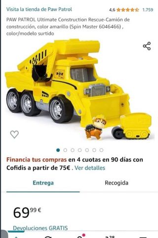 Juguetes Patrulla Canina: Camión, Barco y Excavado