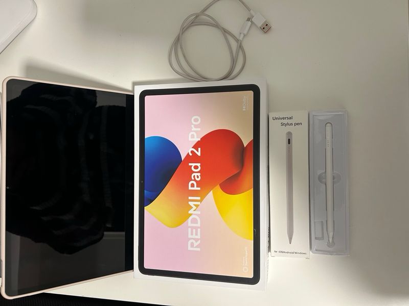 Redmi Pad 2 Pro + funda rosa + bolígrafo + cable afbeelding 2