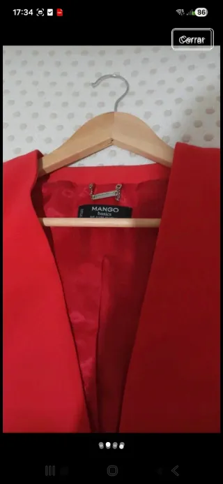 Chaqueta Mango Roja Talla XS