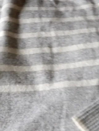 Jersey gris rayas blanco nuevo con etiqueta