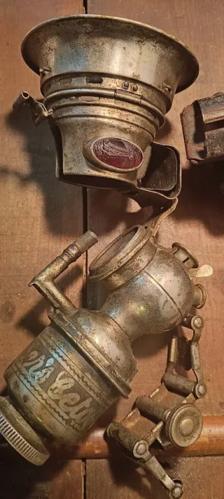 Lote 3 Faros Antiguos Bicicleta