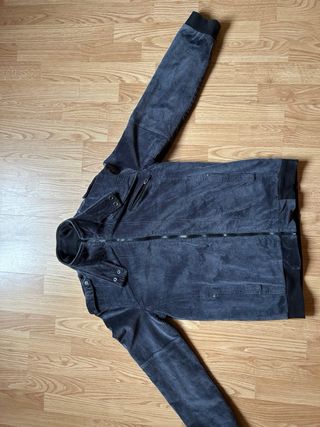 Chaqueta Pana Zara Biker Gris