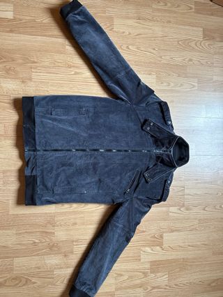 Chaqueta Pana Zara Biker Gris