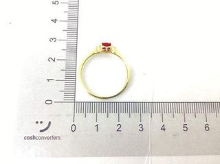 anillo oro 18k con piedra t. 16 (17,84 mm)