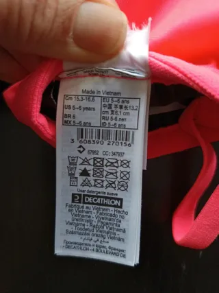 Guantes Nieve Wedze 5-6 años Azul/Rosa