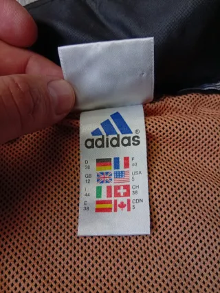 Vintage Adidas Y2K Windbreaker - Grey & Orange - M