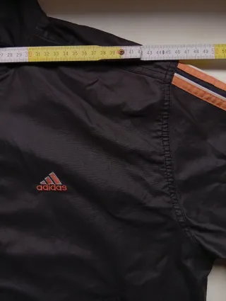 Vintage Adidas Y2K Windbreaker - Grey & Orange - M