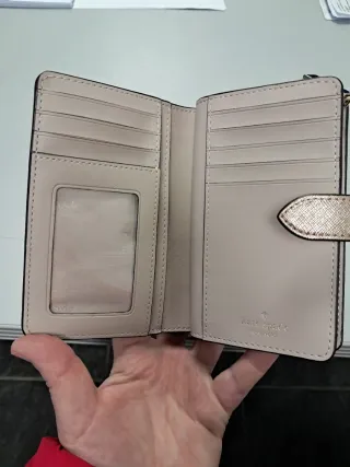 Cartera Kate Spade dorada/plateada