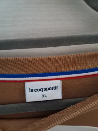 Sudadera Le Coq Sportif Marrón y Blanca