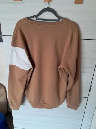 Sudadera Le Coq Sportif Marrón y Blanca