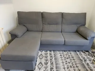 Sofá modular gris 3 plazas