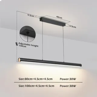 Lámpara Colgante LED Negra 80cm