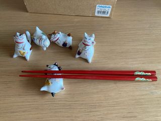 Set 5 Gatti in Ceramica da Posa-Cucchiari