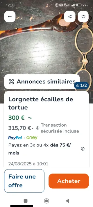 Prismáticos de ópera antiguos