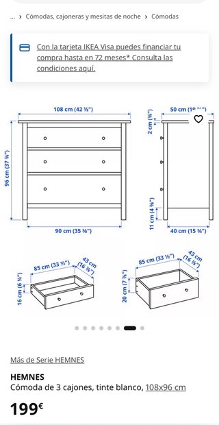 OFERTA!!!Cómoda HEMNES Ikea
