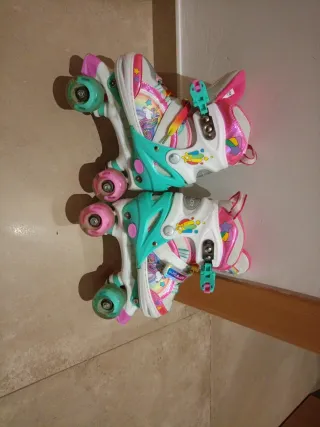 Patines 4 ruedas niña unicornio