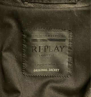 Chaqueta biker de cuero Replay