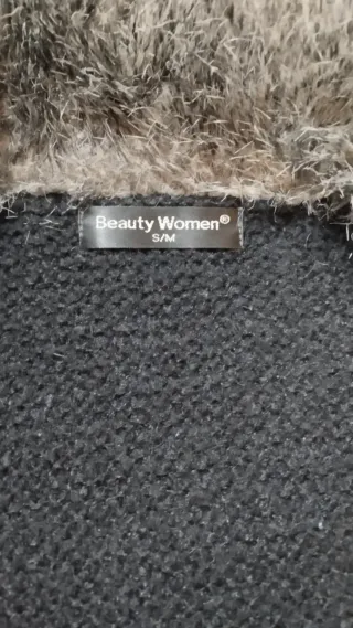 REBAJAS INVIERNO Chaqueta de punto con cuello pelo