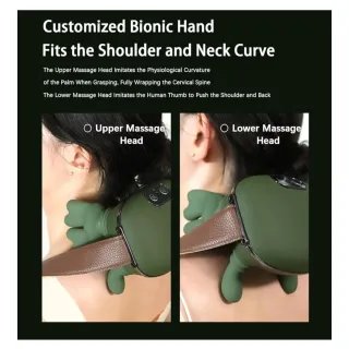 Masajeador cuello y hombros manos verdes