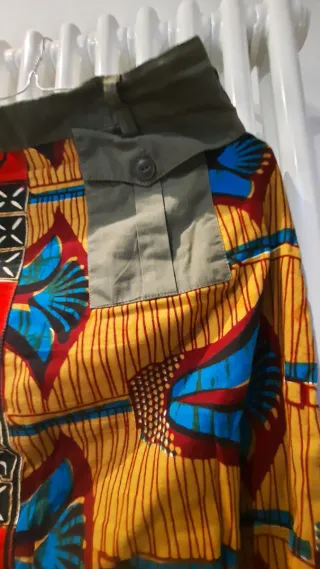 Falda artesanal patchwork multicolor