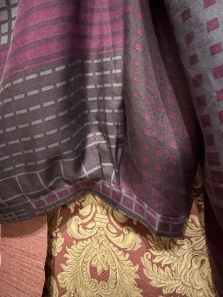 Blusa mujer morada y gris