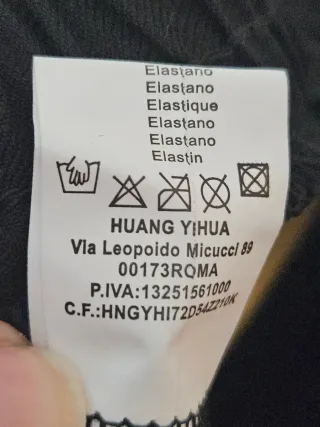 Pantalón ancho negro talla única