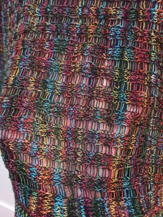 Top murciélago manga corta multicolor vintage