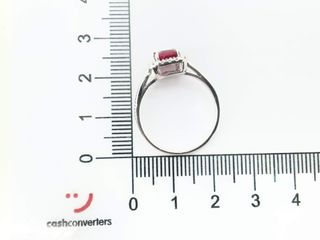 anillo oro 18k con piedra con diamante,rubi
