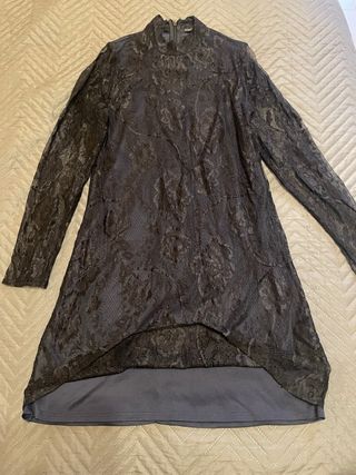 Vestido Zara Negro Encaje