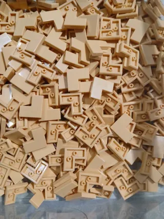 Lego 2x2 canto Tan 50 peças novas