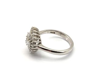 sortija plata 925mm con piedra con circonita