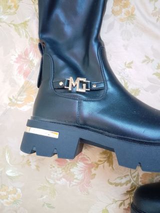 Stivali alti neri con dettaglio oro - 39 KAZAR