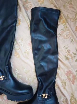 Stivali alti neri con dettaglio oro - 39 KAZAR