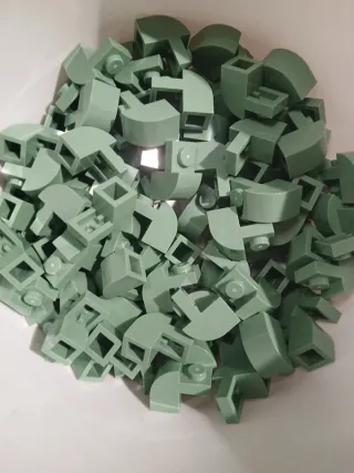 Lego Slope Curved 2x1x1 1/3 Verde Claro 25 Peças