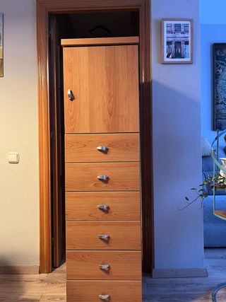 Mueble auxiliar madera 40x40x150