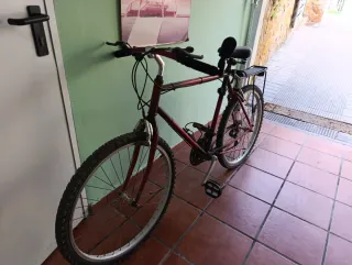 Bicicleta de montaña roja