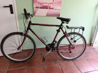 Bicicleta de montaña roja