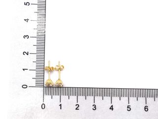 pendientes oro 18k con piedra con circonita