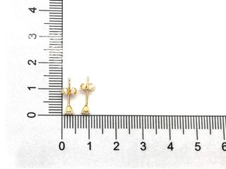 pendientes oro 18k con piedra con circonita