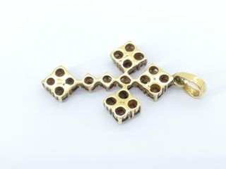 crucifijo oro 18k con piedra