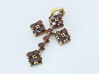 crucifijo oro 18k con piedra