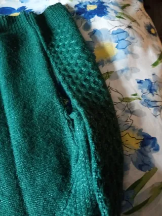 Jersey Cortefiel verde oscuro ochos T M