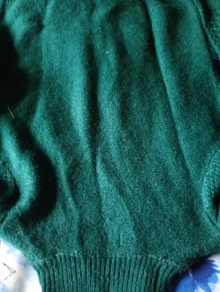 Jersey Cortefiel verde oscuro ochos T M