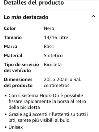 Bolsa Basil City Shopper Impermeable 14-16L