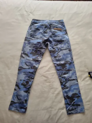 Pantalón Adolfo Dominguez Camuflaje Azul T.36