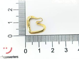 colgante oro 18k con piedra con circonita